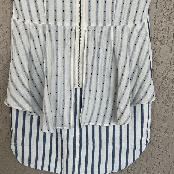 BCBGMaxAzria Stripe Dot Print Yousra Seeveless Dress - Picture 8 of 15